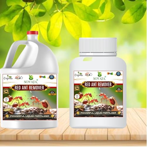 Image of Red Ant Remover, Essential Organic Powerful Liquid Insecticide for Removing all types of red ants and insects from Plants and soil. (500 ml)