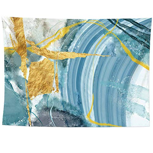 izielad Blue Marble Tapestry Wall Hanging Abstract Pattern Printing Wall Art Home Room Décor for Girl Bedroom Dorm 180X230CM 70.8X90.5IN Cover