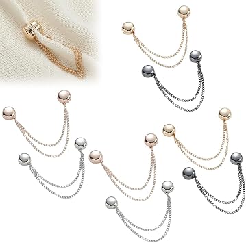 Magnetic Clothing Clips, 2026 New Multi-Function Metal Magnet Clothing Clips for Women, T-Shirt Shortening Magnetic Closure Button for Sleeves, Collar, Pants, Hijab 8 Pcs