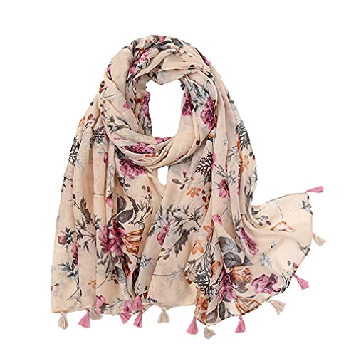 Yeieeo Boho Scarf for Women Lightweight Floral...