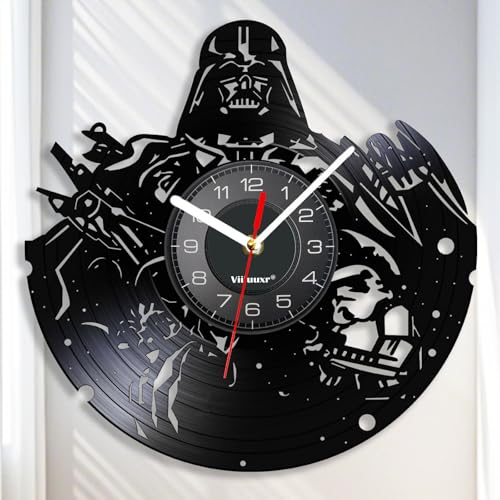 Viiluuxr Wanduhr Modern Vinyl Schallplatte Wanduhren Uhr Wand Ohne Tickgeräusche Wanduhr Kinder Lautlos Deko Wohnzimmer Küchenuhr Badezimmeruhr Schlafzimmer 12 Zoll Quarzuhr.