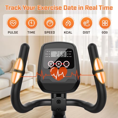 Image of ANCHEER Elliptical Machine for Home, 14-Level Resistance, 15 inch Stride | 14 Resistance Levels, 400 lb Capacity, Smooth Magnetic Drive, Low-Impact Full-Body Cardio for Home Fitness