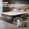 Dr. air Queen Air Mattress with Built-in Pump, 18" Raised Blow Up Mattress, 800 lbs Max Honeycomb Air Bed, 48Hr Leak-Proof Test, 3min Inflatable Mattress for Home, Guests, Camping, Colchones inflables