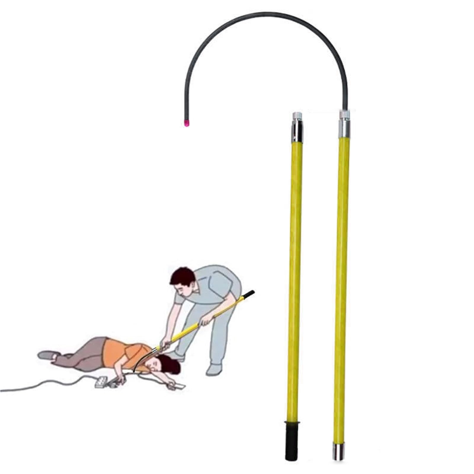 Poste de seguridad eléctrica de 2 m con bolsa de almacenamiento protectora
