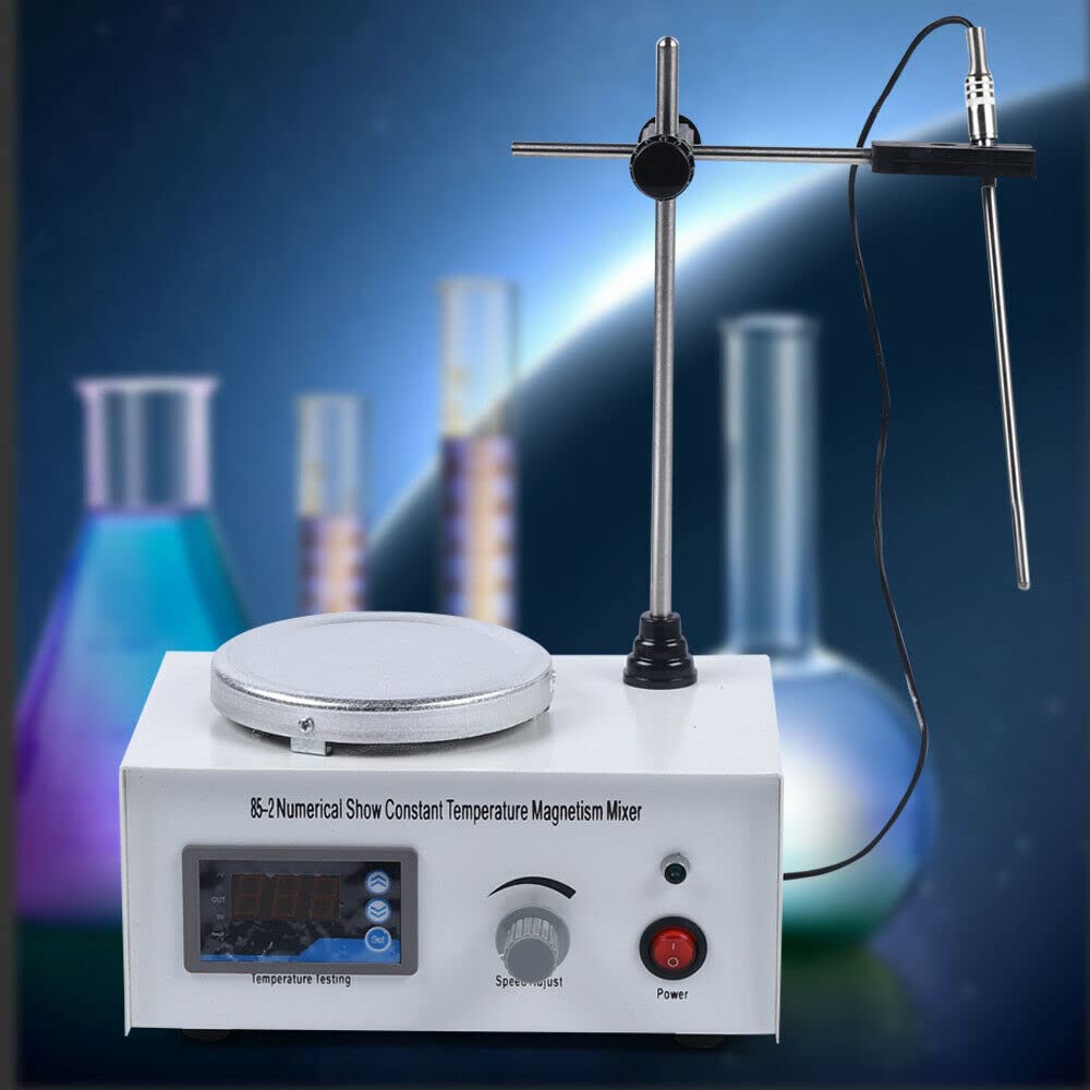Agitador magnético placa calefactora, mezclador magnético rígido con placa calefactora, 1000 ml, 300 W para laboratorio