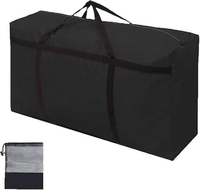 WITERY Large Storage Bag 180L Garden Furniture Cushion With Zip Waterproof Sturdy 600D Oxford Moving Clothes Storage Bags Organizer Bags For Bedding, Duvets, Pillows, Clothes Moving Home