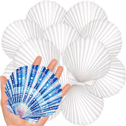 LAMIVORA 20Pcs 4-5 Inch Large Scallop Shells for Crafts