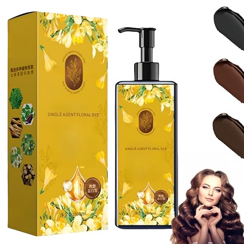 Tinte nutritivo de origen vegetal, champú de coloración natural y de larga duración, cobertura uniforme y de canas, tinte floral de larga duración, suaviza y aporta brillo (Verde Azulado Negro)