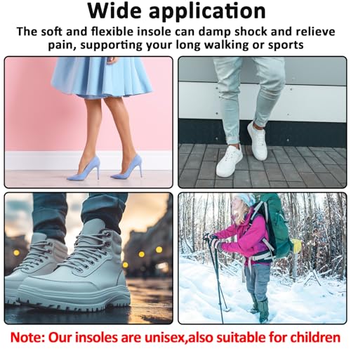 6 pares de plantillas finas unisex confort diario miniatura 6