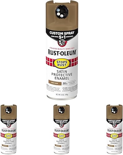 Vista 35 de Rust-Oleum 376885 Pintura en aerosol 5 en 1 personalizada para prevención del óxido, 12 onzas, transparente brillante