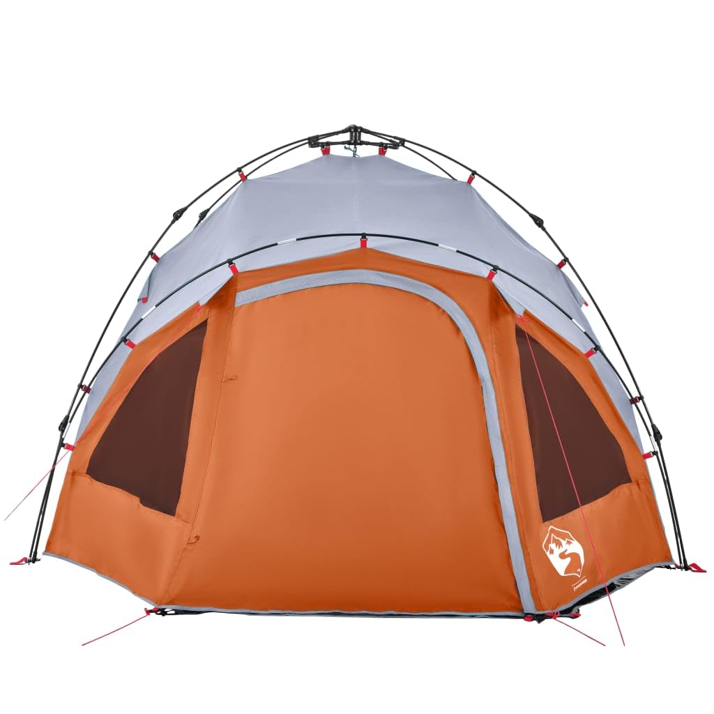 Tienda de campaña domo para personas verde, sistema de liberación rápida, poliéster impermeable con revestimiento de PU, tienda de campaña al aire libre xx,cm, fácilmente portátil, para aventuras de