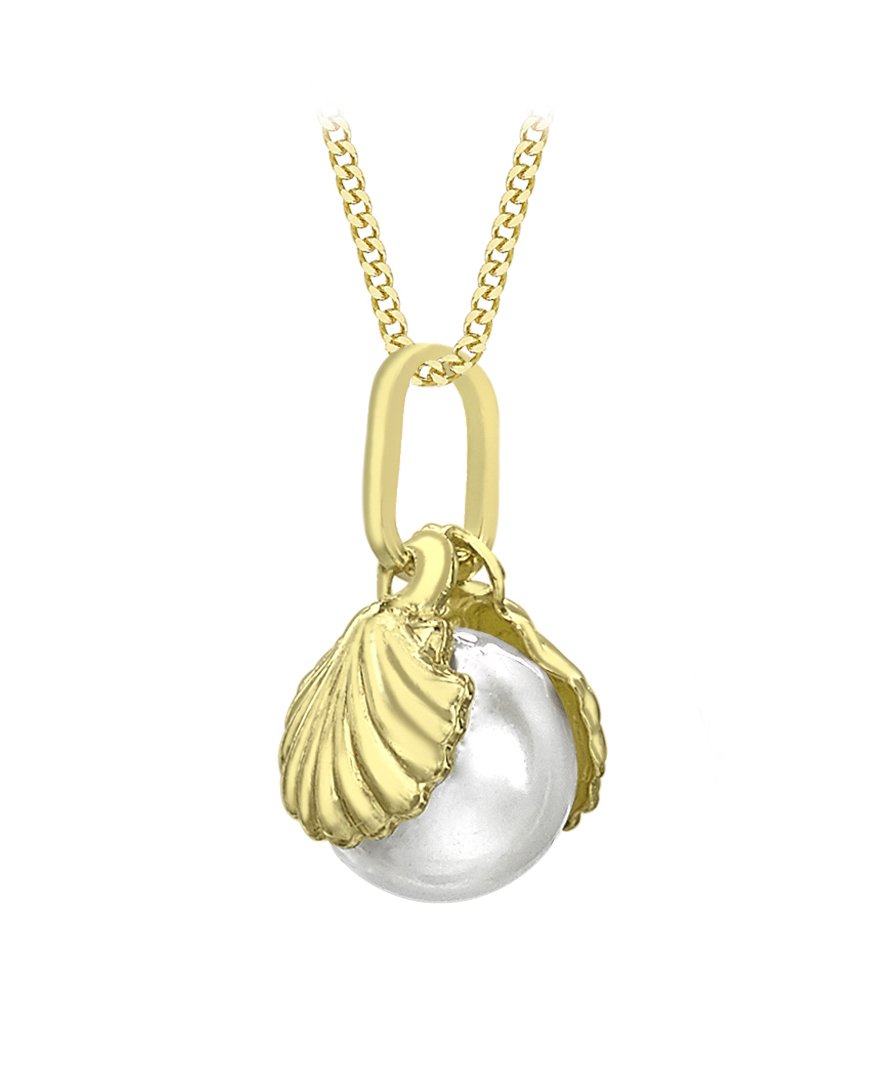 CARISSIMA Gold Collar de mujer con oro de 9K con colgante de perla de agua dulce en concha, 46 cm