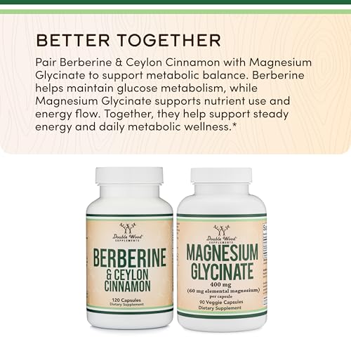 Double Wood Supplements Berberine with Ceylon Cinnamon