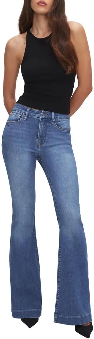 Good American Good Legs Flare Jeans in Indigo Size 6/28