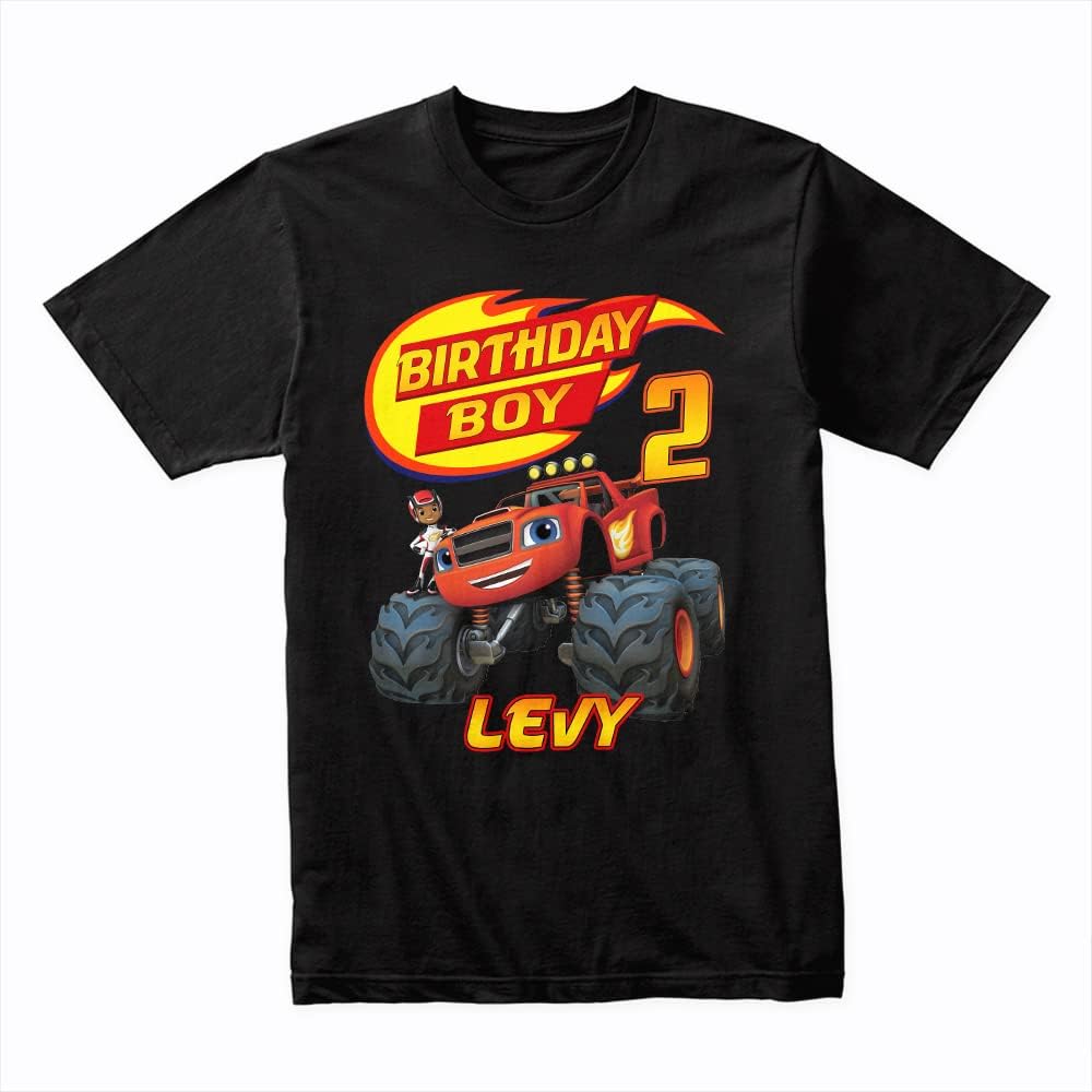 Personalized Monster truck Birthday shirt, Truck birthday Party shirt