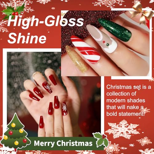 Set de esmaltes en gel Red Christmas TPO Free 6 pcs 10ml miniatura 3