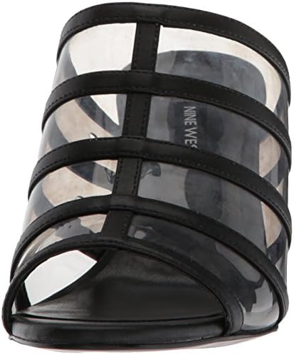 NINE WEST Women's Jesty Synthetic Wedge Sandal, Dark Grey, 10 | Image 1