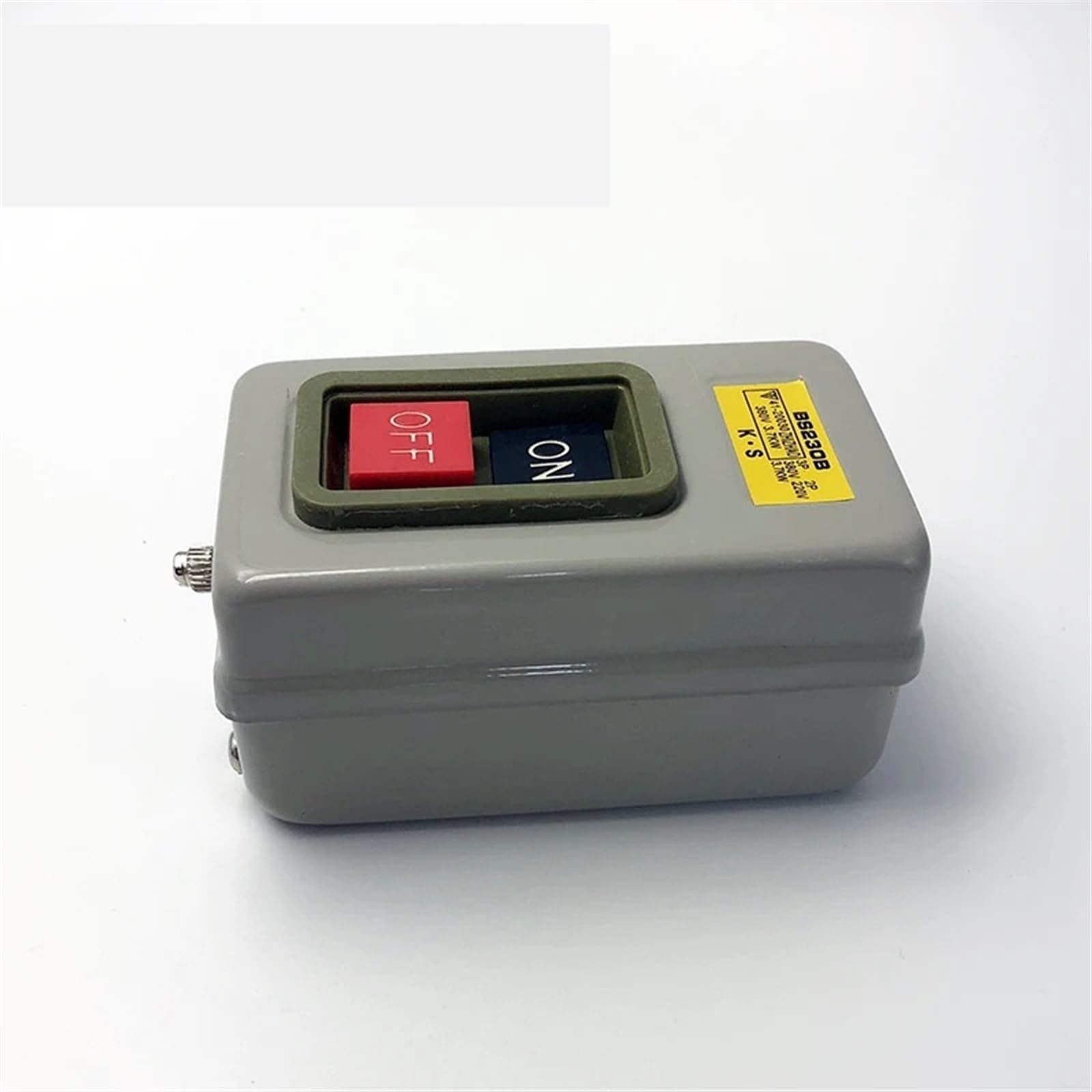 Interrupteur à bouton-poussoir marche-arrêt avec boîte, 220V/380V, triphasé, 3P, for machine de découpe, 3,7 kw/7,5 kw, remplacement de BS-230, BS 230B3 (Color : 7.5kw)