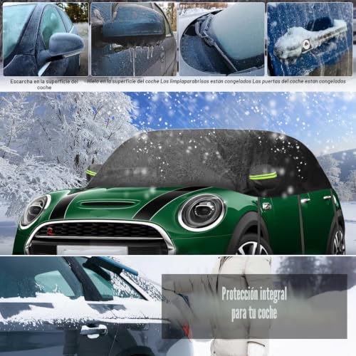 Funda impermeable para coche Mini Cooper protege tu parabrisas del hielo y resina 4