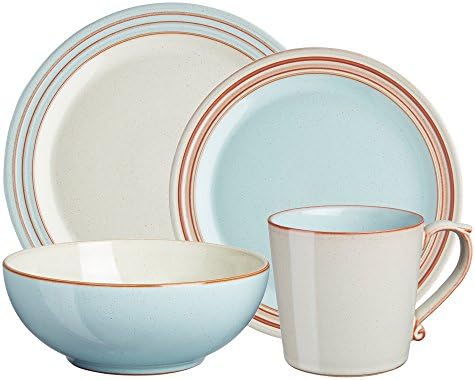 Denby USA Heritage 4 Piece Pavilion Place setting Dinnerware Set, Multicolor