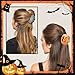 Halloween Hair Claw Clips for Girls - Cute Pumpkin, Bat, Spider Web, Ghost Face Accessories - 6PCS Halloween Gifts