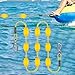 kowaku Tow Rope 60ft with Hook Equipment Heavy Duty for Tubing with 9 Floats Watersport Accessories Water Sports Boat Tow Rope, Yellow Black Spots