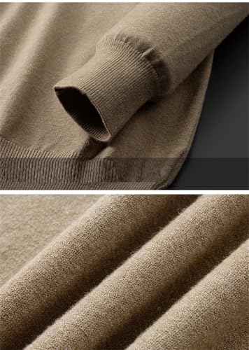 Rfmfkkg Men's Semi High Neck Anti Pilling Soft Cotton Wool Autumn and Cotton Wool Sweater Knitted Sweater3