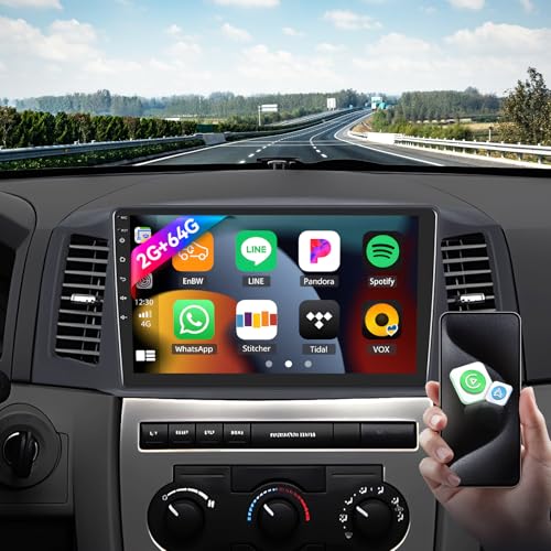 2G+64G Android 13 Car Stereo for Jeep Grand Cherokee 2004-2007 with Wireless Apple Carplay Android Auto,9'' Touchscreen Car Radio with GPS Navigation,Bluetooth,WiFi/FM/RDS Radio,SWC+Backup Camera