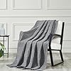 Vhc brands 100 cotton waffle weave dark gray throw 50×60 decorative cotton throw blanket boho farmhouse bedroom living room decor for bed couch or sofa  urban country home decor