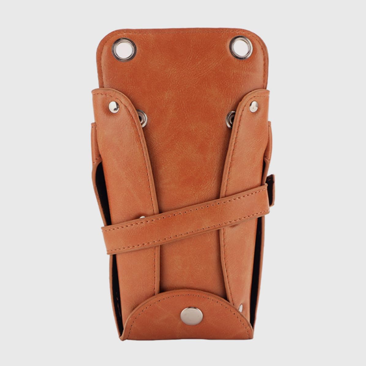 Portable Barber Waist Bag Scissor Holder Made of Lightweight Pu Leather with Detachable Design for Hairstylists and Hairdressers in Barber Shop Orange Color
