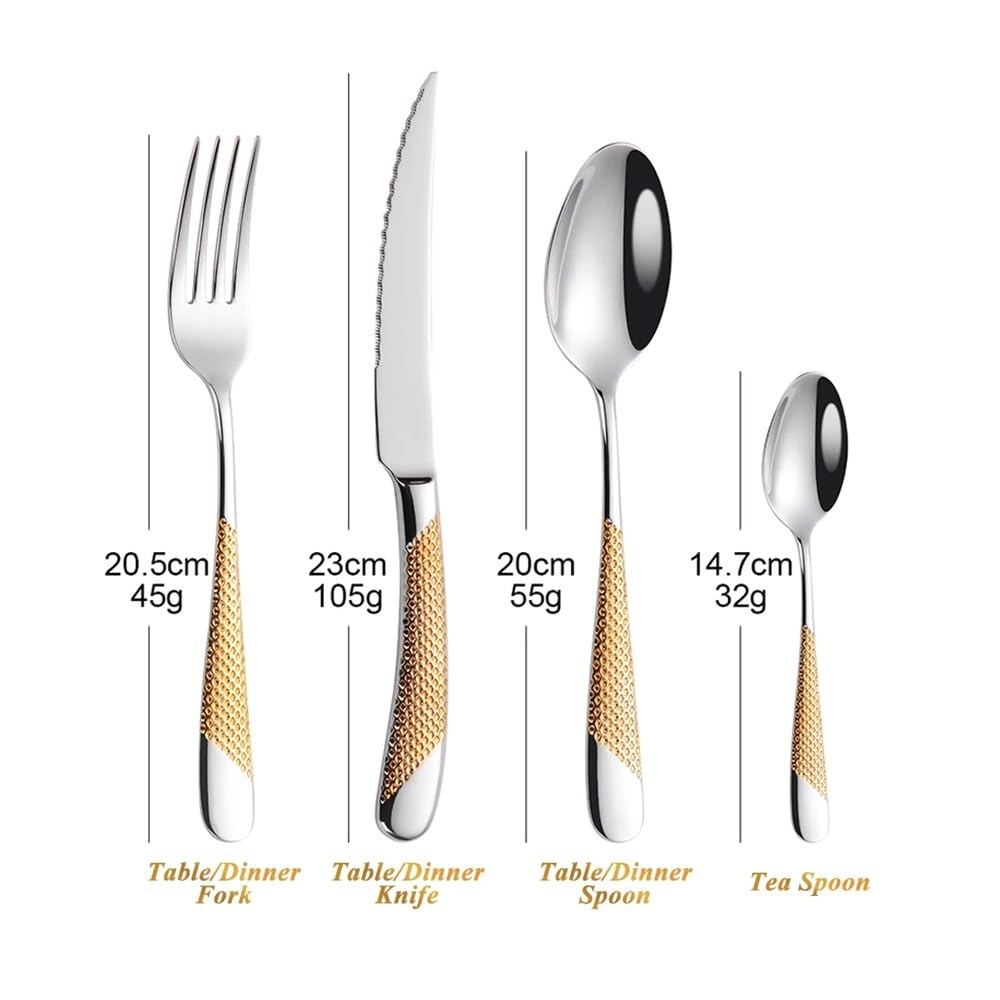 Cucharas de café de acero inoxidable de 5.8 pulgadas, 6 cucharaditas de postre doradas, cucharas de metal plateado, cubiertos pequeños, aptas para lavavajillas (8)