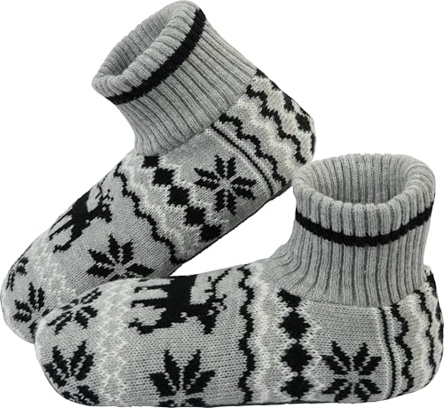 Image of BenSorts Men Fuzzy Slipper Socks with Grippers House Socks Gifts Christmas