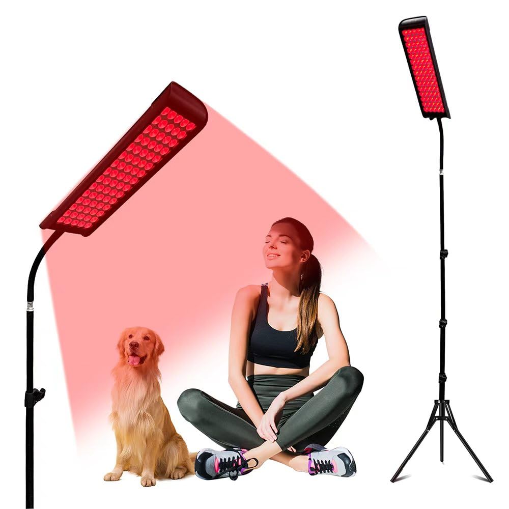 Lampada a luce rossa per corpo, lampade a luce infrarossa con supporto, 660 nm rosso e 850 nm vicino all'infrarosso dispositivo a luce rossa per tutto il corpo