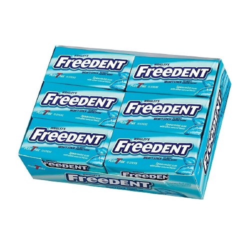 Freedent PlenTpak Chewing Gum, Spearmint 12 packs