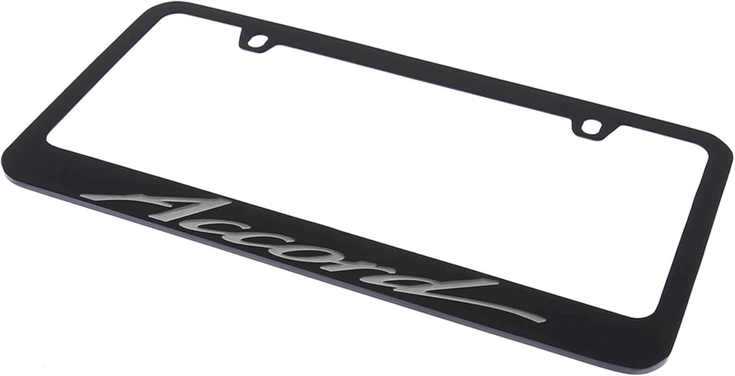 Engraved License Plate Frame for Honda Accord (Black)