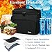 Gloppie Flight Crew Lunch Bag with Luggage Trolley Sleeve - Professional Insulated Cooler Bag for Flight Attendants & Pilots, Leakproof Lunch Box with Reinforced Structure for Travel & Work, Black