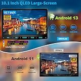 URVOLAX Android 13 Autoradio mit Bildschirm, 10.1 Zoll Wireless CarPlay Apple Android Auto Navi DAB...