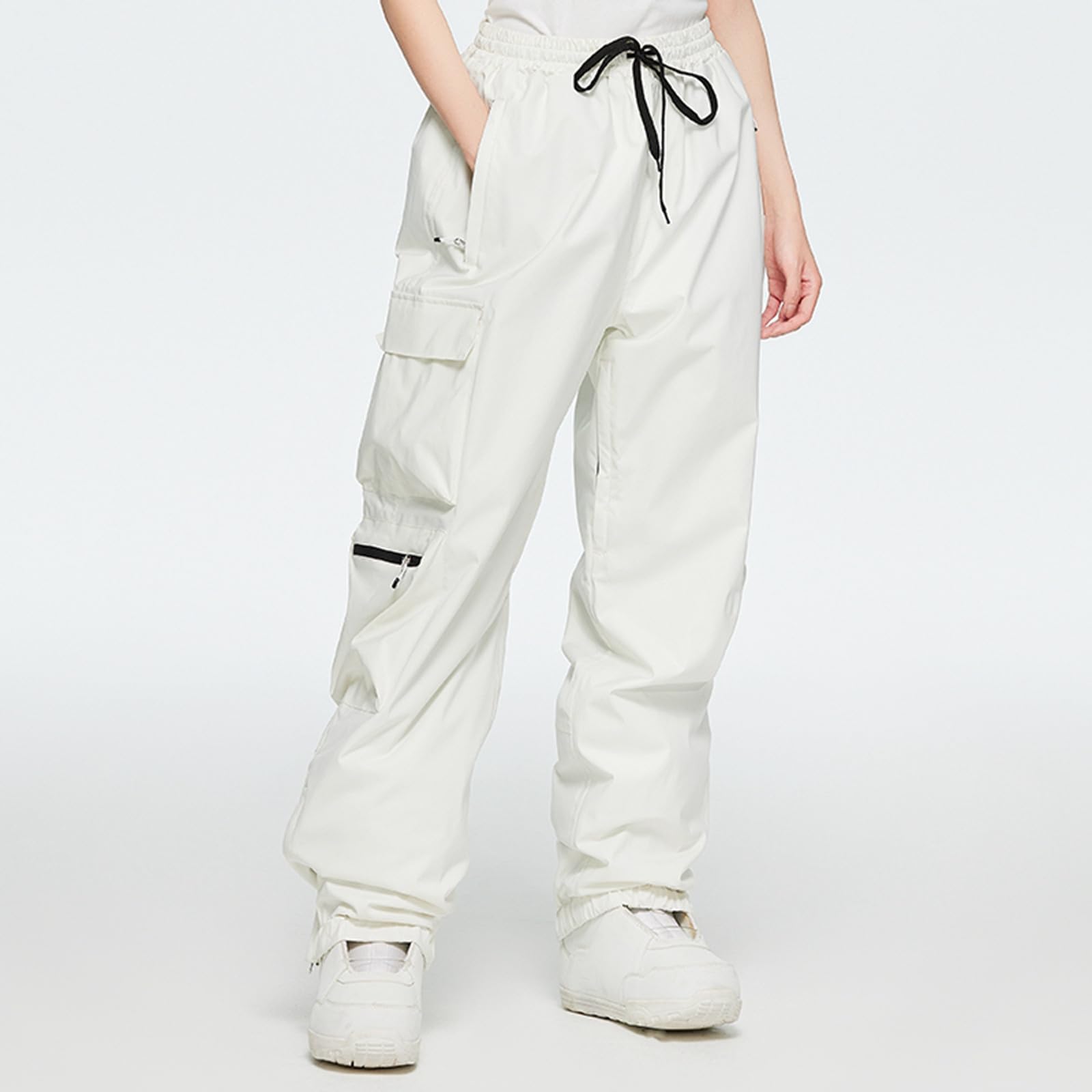 Sunnyuk Pantaloni da Neve Uomo Tuta da Neve Snowboard Pantaloni Impermeabile Invernale Pantalone Taglie Forti Curvy Salopette Termici Sci Elasticizzati Montagna