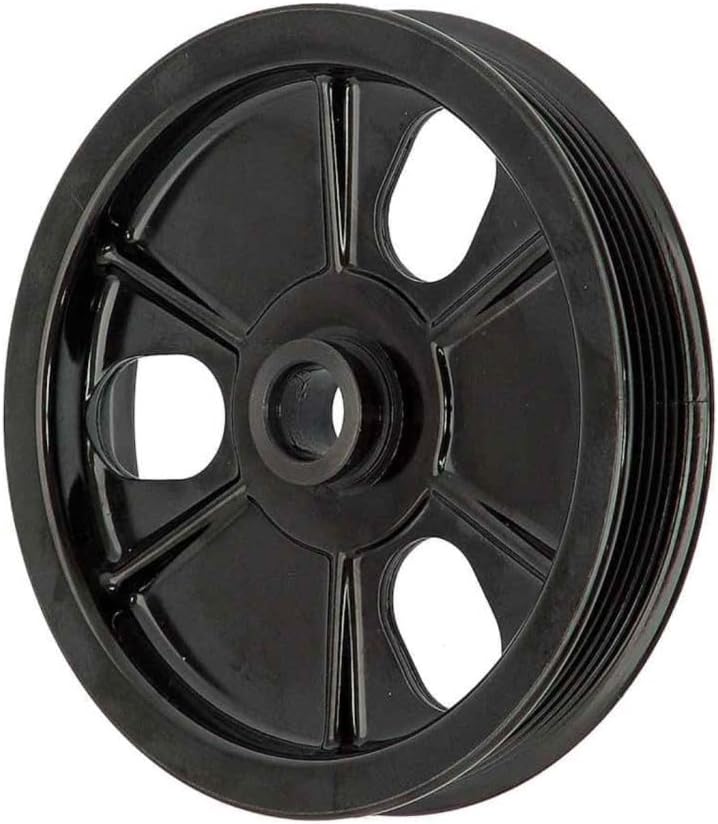 KarParts360 For Plymouth Prowler 1999 2000 2001 Power Steering Pump Pulley | Composite | Serpentine Belt Type | Black Color | Press-Fit Mount Type | 6 Groove | Replacement For 4792118