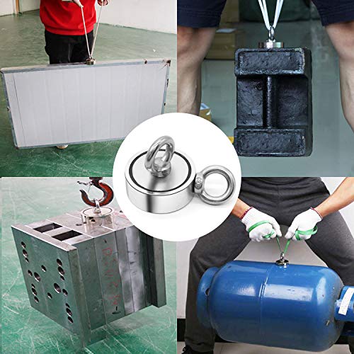 image for KYGNE Fishing Magnet Double Sided, 600lbs Pulling Force Super Strong R