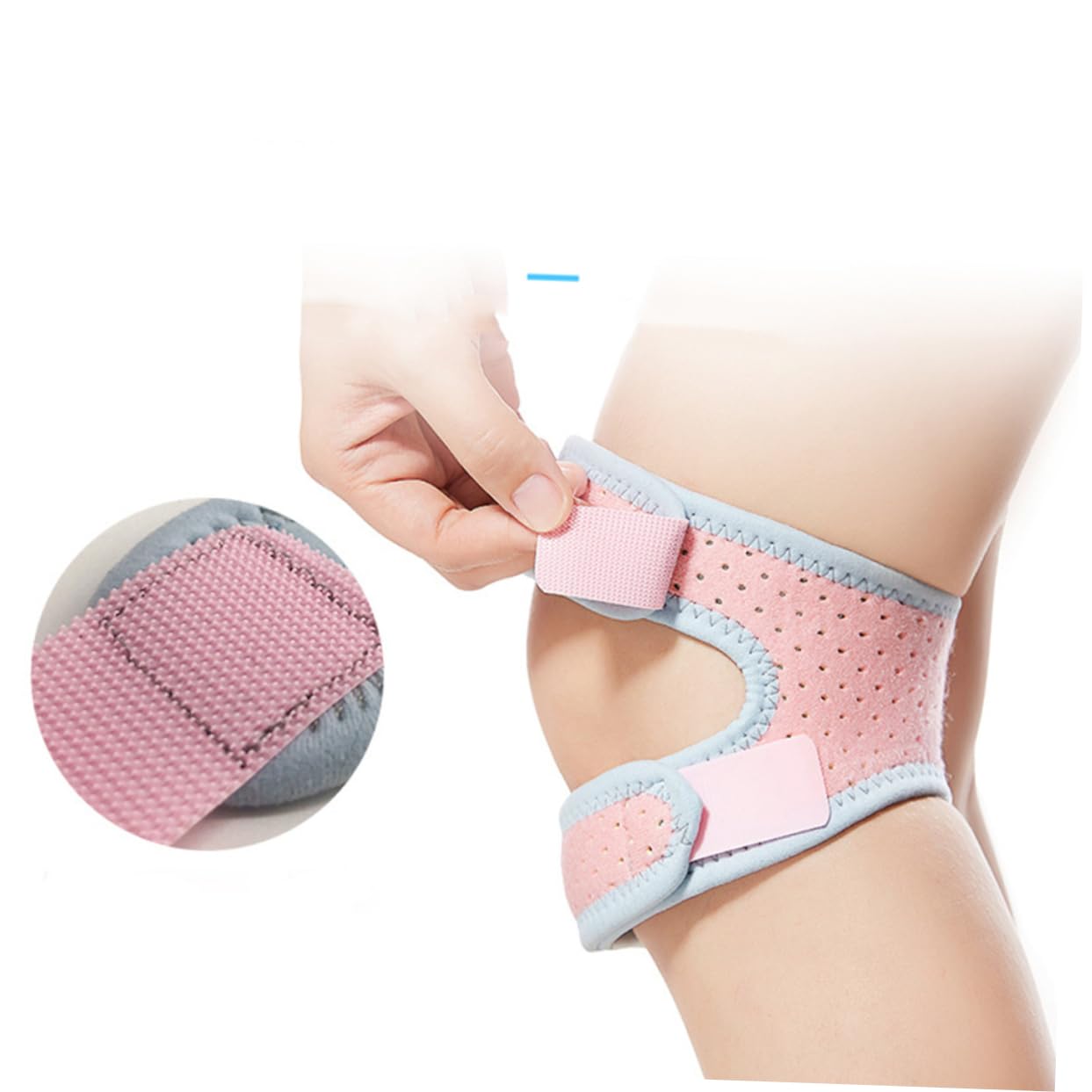 VICASKY 1Pc Unisex Sports Knee Pad for Outdoor Activities Breathable Patellar Protector for Running and Fitness Non Slip Design for Meniscus Injury Stylish Pink Color