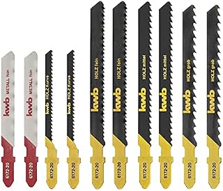 kwb 617220 Jigsaw Blades T S-20 / Single-cam Shank, Universal Set for Non-Ferrous Metals and Wood