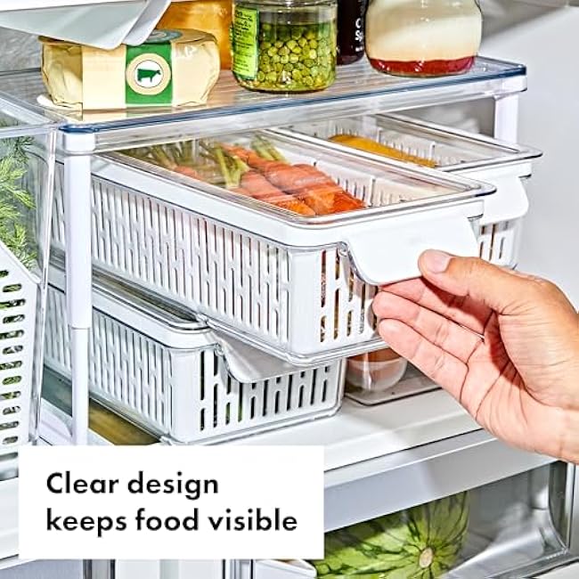 OXO Good Grips Produce Saver ¨C Medium Bin, 13.8 x 7.4 x 4.7 in, White