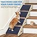 Dog Ramps for Stairs, Wooden Pet Ramp Stairs for Small Medium Dogs, Non-Slip Dog Pet Steps for Any Staircase, Stair Ramp for Injured Dogs with Anti-Slip Strip, 4 Pack