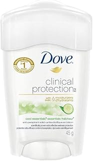 Dove Clinical Protection Antiperspirant Stick deodorant for sensitive skin Cool Essentials antibacterial odour protection 45 g