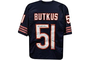 Iconic Dick Butkus Autographed Chicago Custom Navy Football Jersey