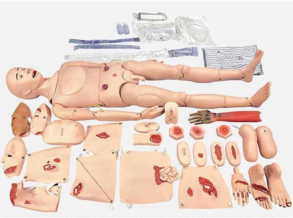 Manekin Ludzki Naturalnej Wielkości, 160 Cm, Symulator Opieki Nad Pacjentem, Model Anatomiczny Człowieka Z Tworzywa Pvc, Manekin Do Pierwszej Pomocy I Opieki Urazowej Do Szkoleń Pielęgniarskich, Nauc