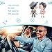 FALVFUN Cute Couple Car Decoration, Lovely Couple Kiss Figure Figurines Vehicle Dashboard Decor, Automotive Interior Ornament Accessories for Boys Girls, Universal for SUV Truck RV (Gray)