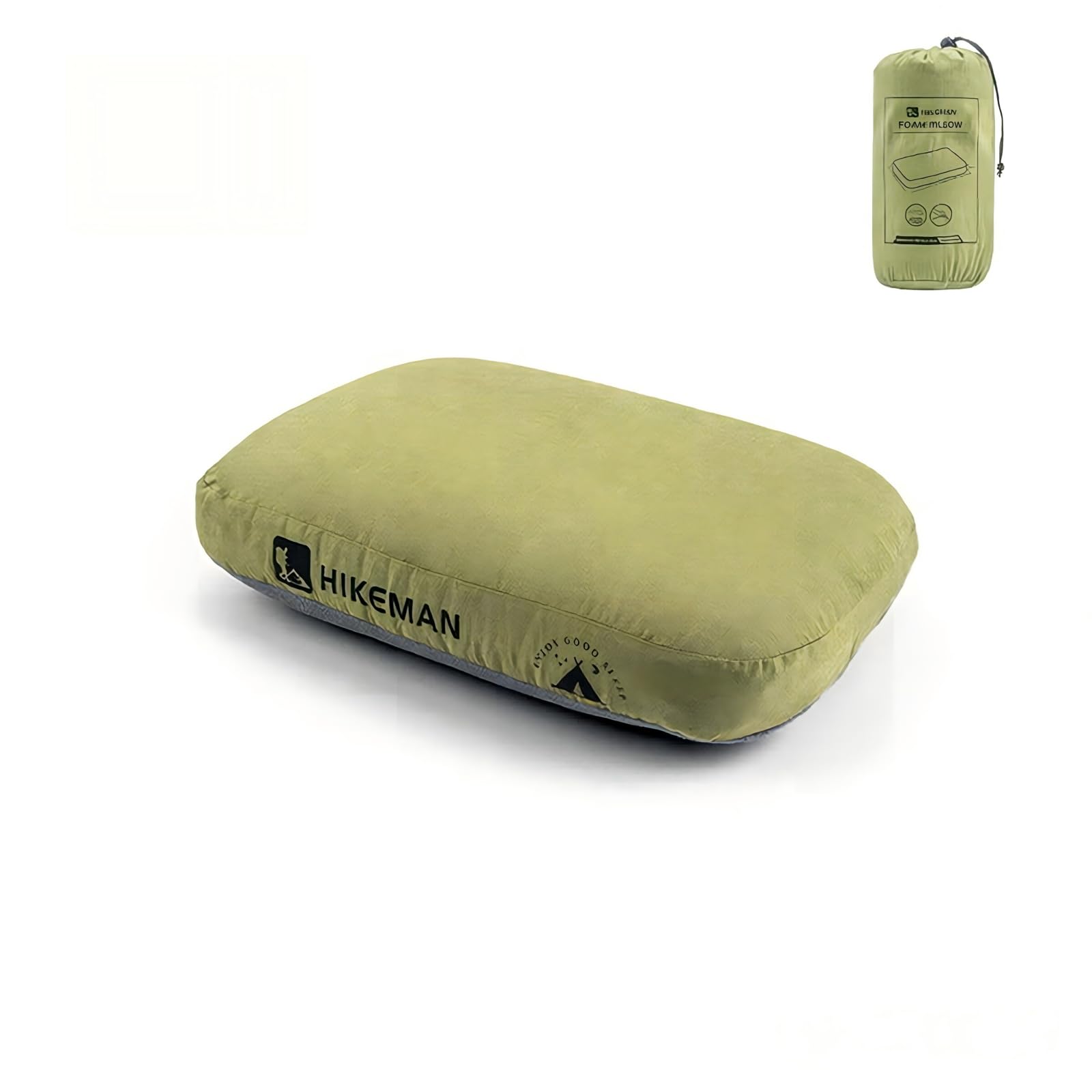 Almohada de Coche, Almohada de Camping, Espuma,Verde