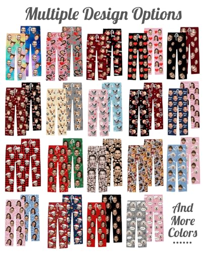 Custom Face Pajama Pants with Photo for Men Women Personalized Pj Bottoms with Pictures Customized Christmas Gifts2